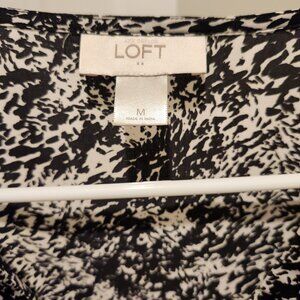 Loft black and tan blouse